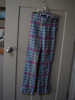 Free People, Size 0, Blue Plaid Pants